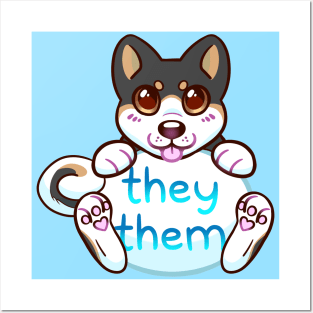 Doggy Pronouns - They/Them Posters and Art